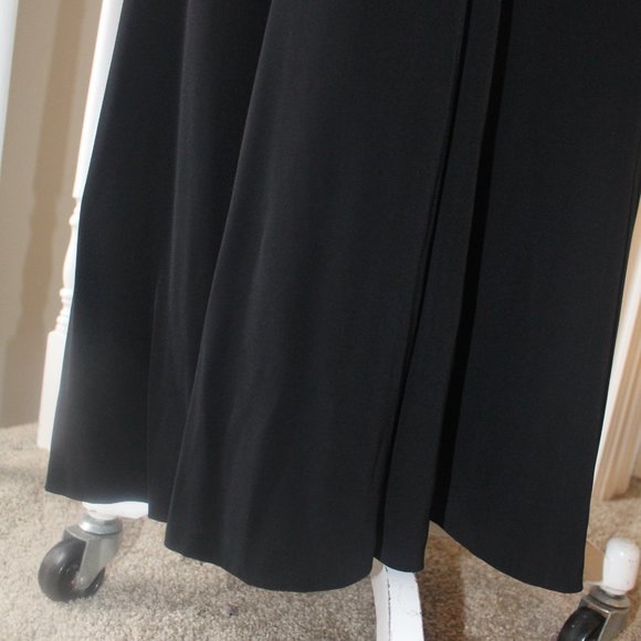 Louis Feraud Long black silk dress made by Joy Cherry size 42 - Picture 7 of 15